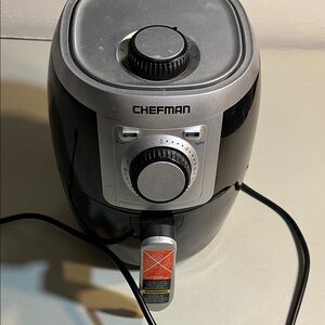 Chefman Black Compact Air Fryer with Adjustable Controls